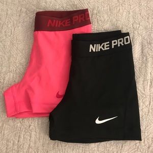 Nike Pro 3inch Shorts Black & Pink NWOT